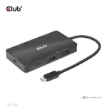 USB-jaotur Club 3D Club3D USB-7-in1-HUB USB-C > 2xDP/2xUSB/2xUSB-C/RJ45 100W jaem&uuml;&uuml;k