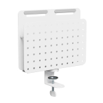 Activejet APB-006W desk organiser &ndash; rotating perforated board with vertical organiser, grey and white