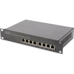 Switch Digitus Digitus Gigabit Ethernet PoE l&uuml;liti, 8-pordiline PoE+, 10", PoE eelarveline kuni 80 W