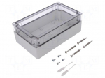 Enclosure: multipurpose | X: 122mm | Y: 202mm | Z: 75mm | TG ABS | ABS
