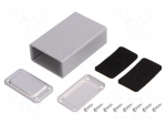 Enclosure: with panel | X: 43mm | Y: 68mm | Z: 23mm | aluminium