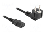 Cable | H05VV-F | 3G1mm2 | PVC | 1m | black | 10A | 250V