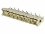 Socket | DIN 41612 | type H | male | PIN: 15 | THT | on PCBs | angled 90&deg;