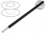 Wire | HookUp Wire Teflon | stranded | Cu | 28AWG | black | PTFE | 600V