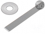 Wire: ribbon | 1.27mm | stranded | Cu | 10x26AWG | unshielded | PVC | grey