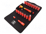 Key set | socket bits | Pcs: 17 | Mounting: 3/8" | 1kV