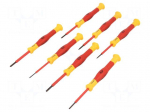 Kit: screwdrivers | Pcs: 7 | precision,insulated | 1kVAC