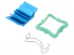 Heatsink: extruded | grilled | BGA | blue | L: 19mm | W: 19mm | H: 7.5mm