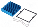 Heatsink: extruded | grilled | BGA | blue | L: 42.5mm | W: 42.5mm | 4.3&deg;C/W