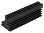 Heatsink: extruded | TO220 | black | L: 84mm | W: 30mm | H: 28mm | 6K/W