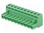 Pluggable terminal block | 5mm | ways: 10 | straight | plug | female