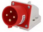 Connector: AC supply 3-phase | socket | male | 32A | 400VAC | IEC 60309