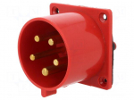 Connector: AC supply 3-phase | socket | male | 32A | 400VAC | IEC 60309