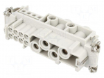Connector: HDC | contact insert | female | S-K | 4+8+PE | size 24B | 500V