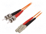 Fiber patch cord | OM1 | ST/UPC,LC/UPC | 2m | LSZH | orange