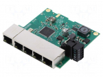 Industrial module: switch Ethernet | unmanaged | 5&divide;30VDC | RJ45
