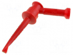 Clip-on probe | hook type | 5A | 60VDC | red | Grip capac: max.2.29mm