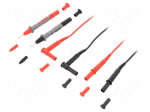 Set of test leads | Inom: 15A | Len: 1.5m | red and black