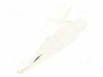 Crocodile clip | 32A | 1kVDC | white | Grip capac: max.30mm