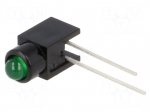 LED | in housing | green | 3mm | -25&divide;85&deg;C | IP40 | Kind: prominent