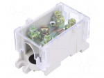Terminal block | screw terminal | 25mm2 | 101A | ways: 1 | Colour: grey