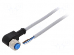 Connection lead | M12 | PIN: 4 | angled | 10m | plug | 250VAC | 4A | -30&divide;80&deg;C