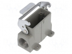 Enclosure: for HDC connectors | size D10A | with latch | angled