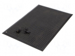 Mat: floor | ESD | black | L: 0.9m | W: 0.6m | Thk: 14mm | polyurethane