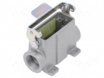 Enclosure for connectors: HDC | size A10 | with latch | aluminium