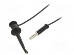 Test lead | 5A | clip-on hook probe,banana plug 4mm | Urated: 300V