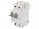 Circuit breaker | 230/400VAC | Inom: 2A | Poles: 2 | Charact: C | 6kA