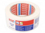 Tape: warning | white | L: 33m | W: 50mm | self-adhesive | Thk: 0.15mm