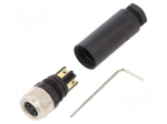 Connector: M8 | plug | PIN: 4 | female | industrial | 30V | straight | IP67