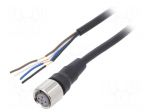 Cable: for sensors/automation | M12 | PIN: 4 | straight | Len: 5m | plug