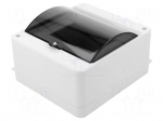 Enclosure: for modular components | IP30 | white | No.of mod: 6 | ABS