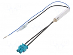 Cable | DIN plug,Fakra double plug | straight | Car model: 2002->
