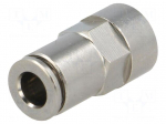 Push-in fitting | straight | -0.95&divide;20bar | nickel plated brass