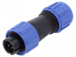Connector: circular | plug | male | PIN: 3 | IP68 | SP11 | 4&divide;6.5mm | 5A | 180V