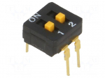 Switch: DIP-SWITCH | Poles number: 2 | ON-OFF | 0.03A/30VDC | Pos: 2