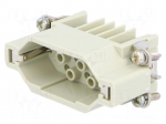 Connector: HDC | contact insert | male | 10A | 250V | Han&reg; D | PIN: 15