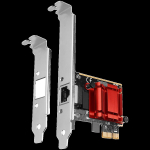 Gigabit Ethernet PCI-Express network card with Intel I210AT chipset with PXE support.