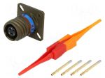 Connector: military | socket | female | PIN: 3 | straight | crimped | 7.5A