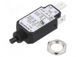 Circuit breaker | Urated: 240VAC | 48VDC | 14.5A | SPST | Poles: 1 | screw
