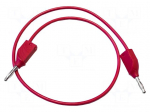 Test lead | 20A | banana plug 4mm,both sides | Urated: 3kV | red