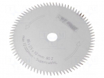 Cutting wheel | &Oslash;: 85mm | Thk: 0.5mm | 80  teeth | wood,plastic | 10mm