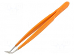 Tweezers | 150mm | Blades: curved | Blade tip shape: flat | universal