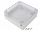Enclosure: multipurpose | X: 160mm | Y: 160mm | Z: 60mm | polycarbonate