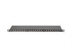 LANBERG PATCH PANEL 24 PORT 0.5U CAT.5E FTP BLACK