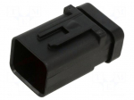 Connector: automotive | black | plug | male,female | Plating: tinned