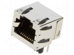 Connector: RJ45 | PIN: 8 | side,angled 90&deg; | THT | gold-plated | 8p8c
